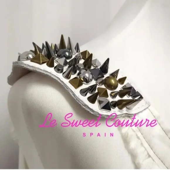 ZARA ATELIER OYSTER WHITE STUDDED BEADED DRESS LIMITED EDITION - Picture 10 of 11